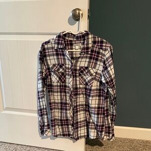 Croft & Barrow Purple Plaid Shirt
